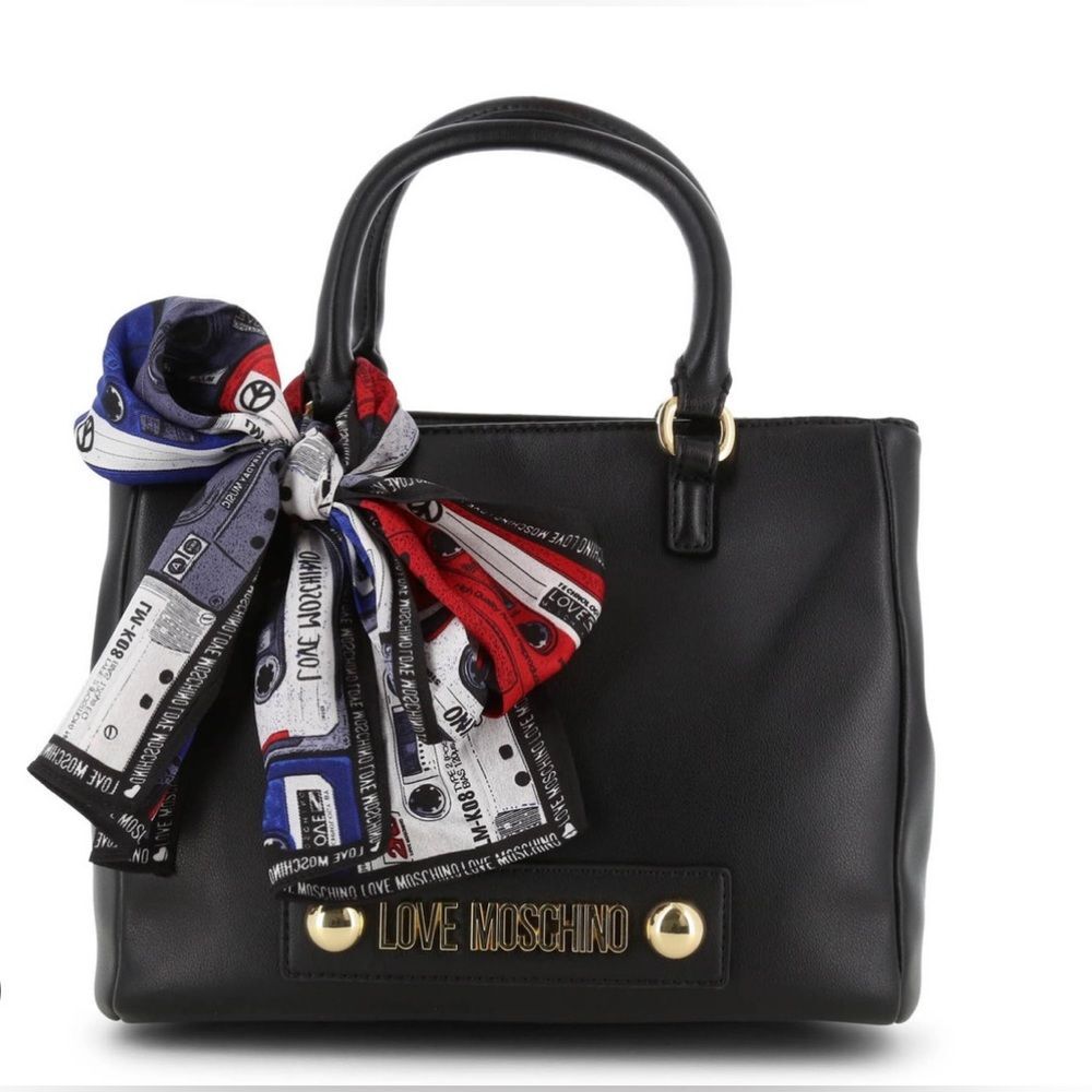 LOVE MOSCHINO Cassette Scarf Tote Shoulder bag NEW